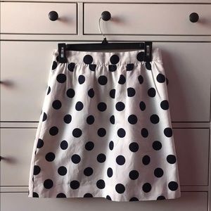Jcrew polka dot skirt